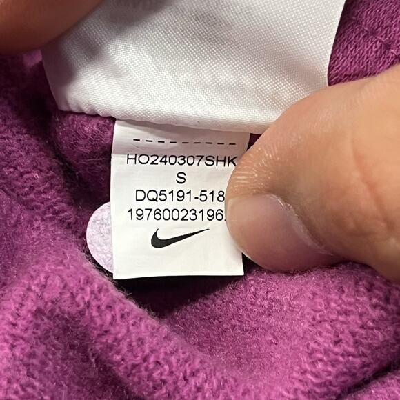 Nike Sportswear Jogger Women Sz Sm Pink Fuchsia Club Fleece Mid-Rise DQ5191-518 - Picture 7 of 8